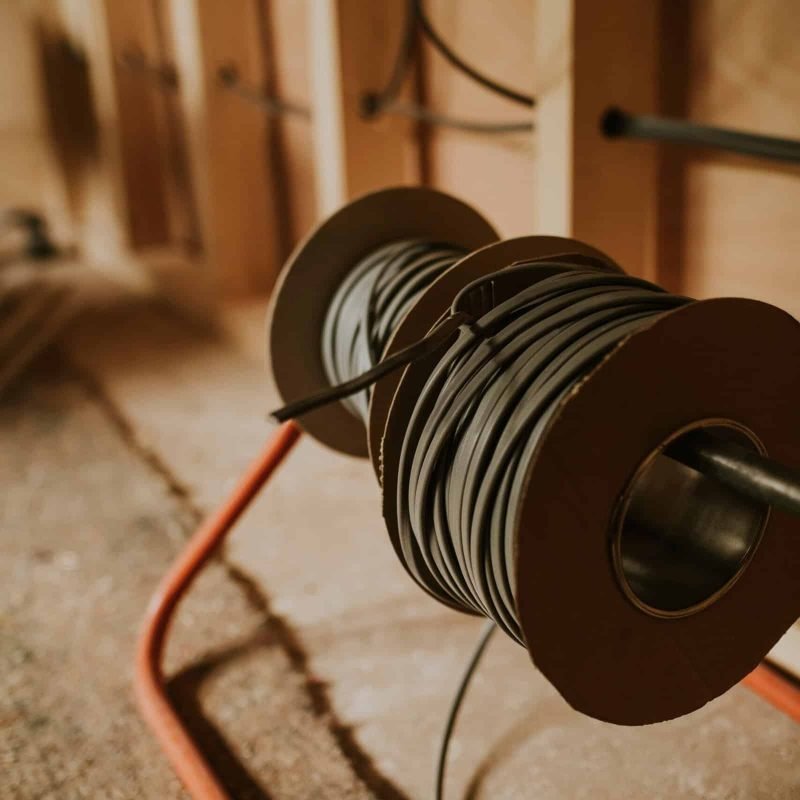 Construction binding wire at the site
